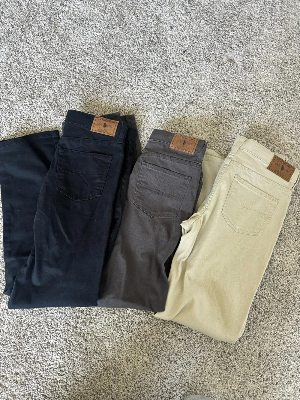 U.S. Polo Assn. Men's Slim Jeans - Black, Charcoal, Tan